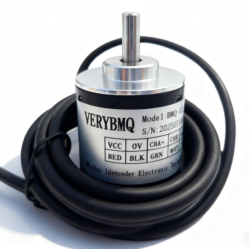 VERYBMQ مencoder دوار مغناطيسي متزايد، 38 مم OD 6 مم عمود، ABZ دفع-سحب إخراج، 100/400 / 600 PPR، مencoder مدمج لـ CNC، الروبوتات، الأتمتة (600PPR) - Image 1